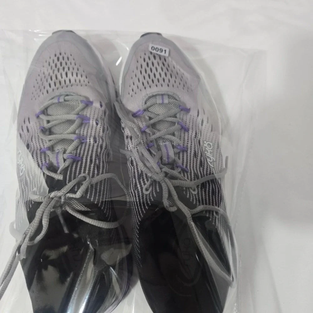 Ryka Vivid RZX Women's Athletic Shoes‎ Gray Purple Lace Up Sneakers Size 9.5